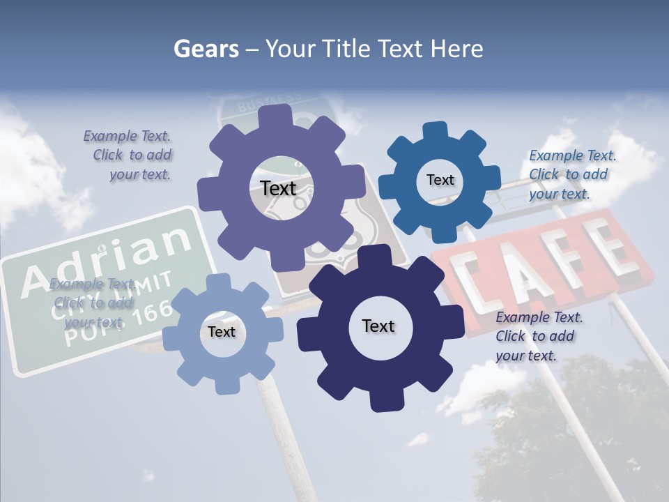 Concept Road Usa PowerPoint Template