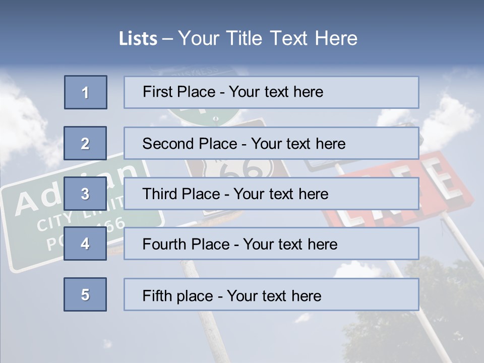 Concept Road Usa PowerPoint Template