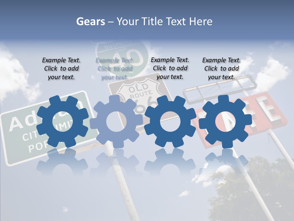 Concept Road Usa PowerPoint Template