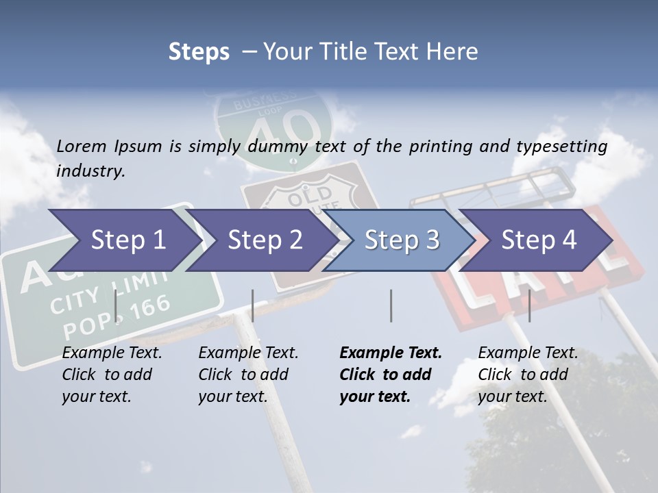 Concept Road Usa PowerPoint Template