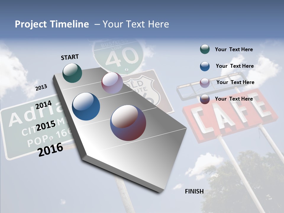 Concept Road Usa PowerPoint Template