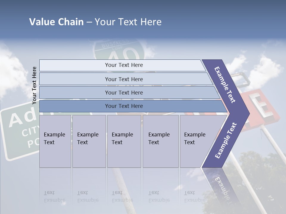 Concept Road Usa PowerPoint Template