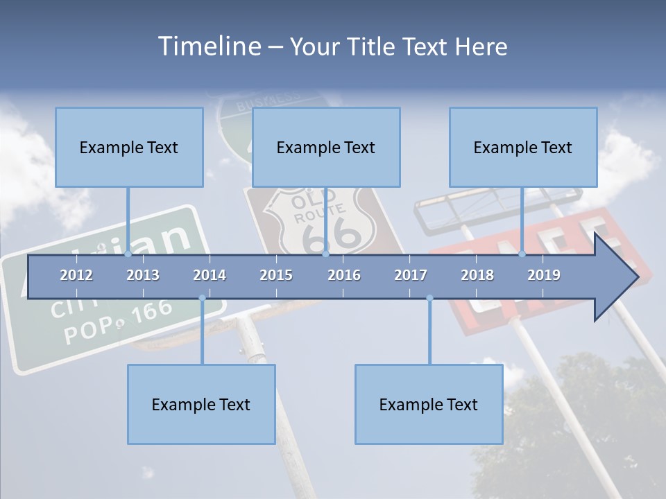 Concept Road Usa PowerPoint Template