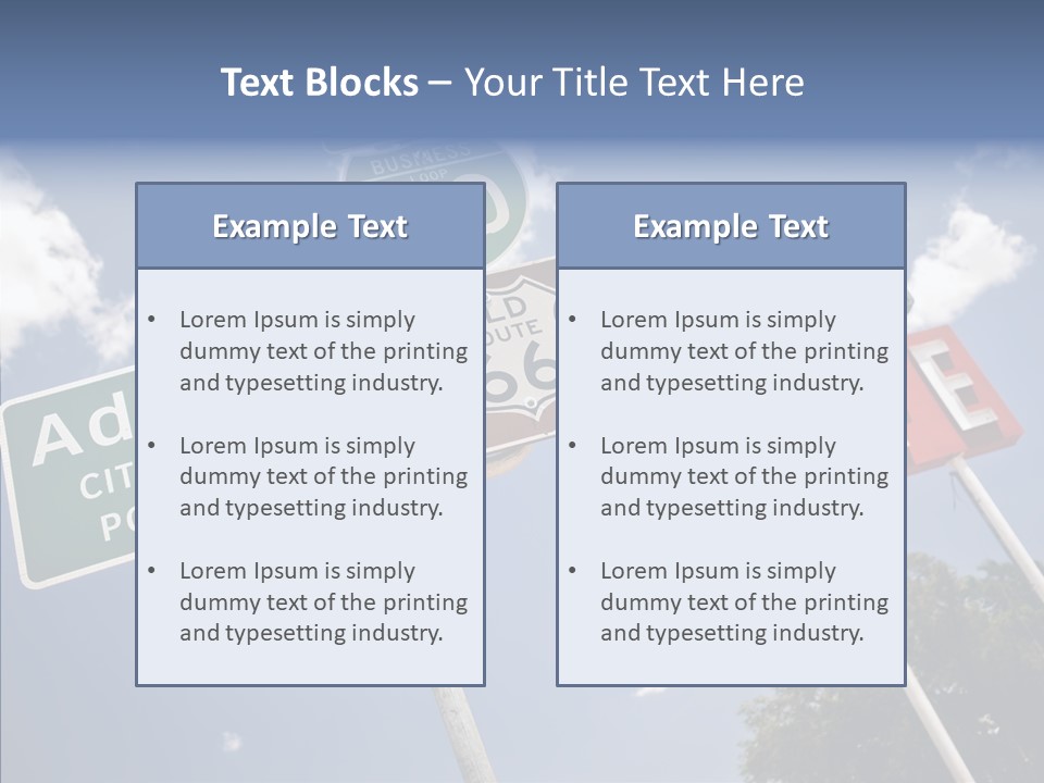 Concept Road Usa PowerPoint Template
