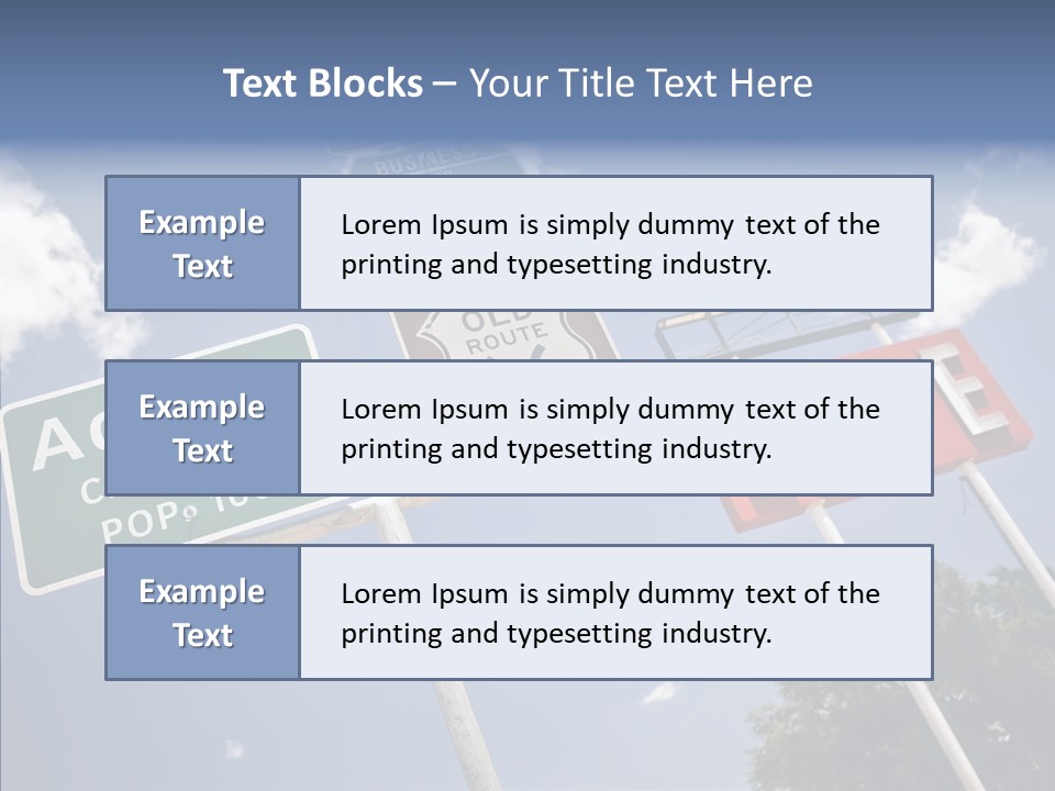 Concept Road Usa PowerPoint Template