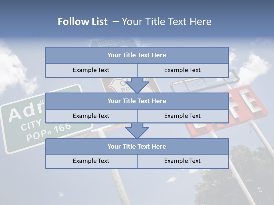 Concept Road Usa PowerPoint Template
