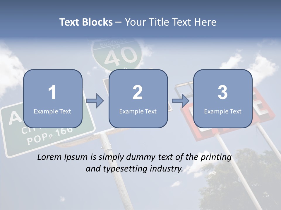 Concept Road Usa PowerPoint Template