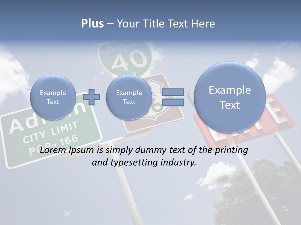 Concept Road Usa PowerPoint Template