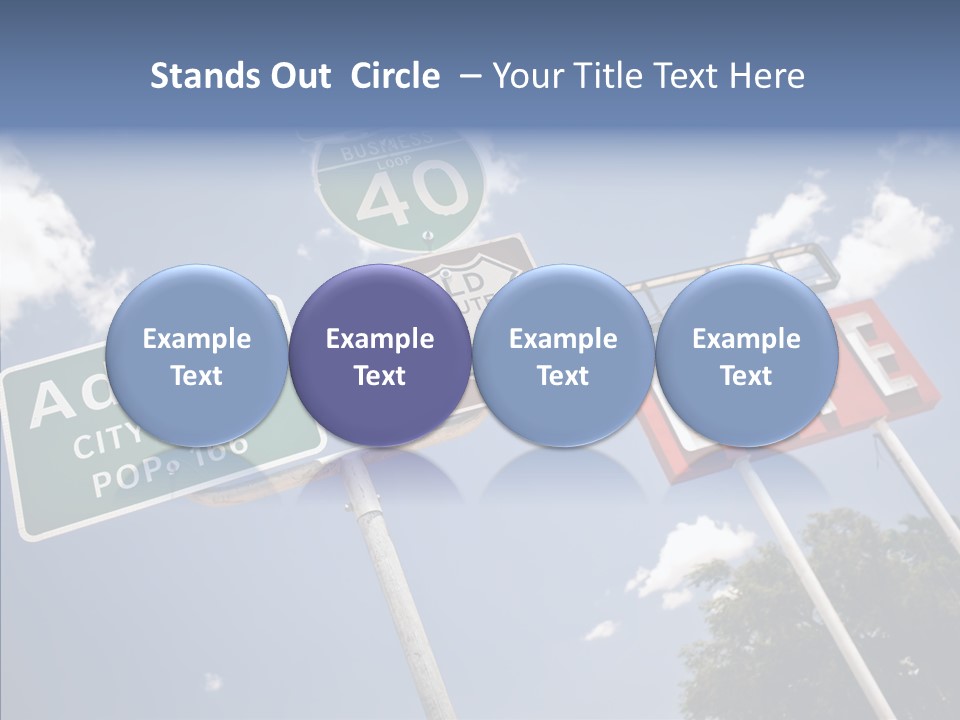 Concept Road Usa PowerPoint Template
