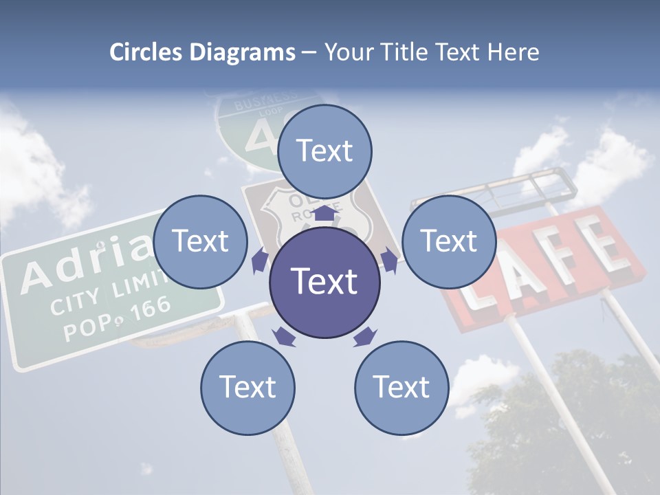 Concept Road Usa PowerPoint Template
