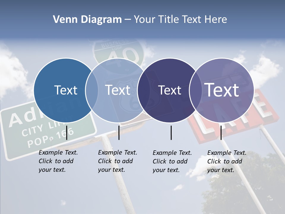 Concept Road Usa PowerPoint Template