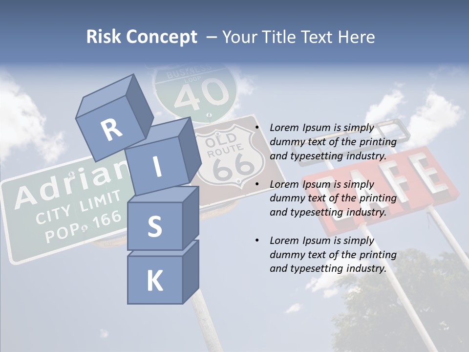 Concept Road Usa PowerPoint Template