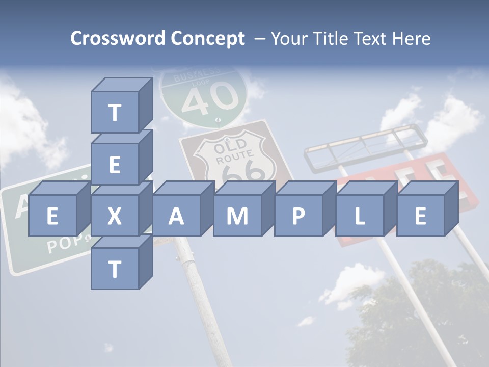 Concept Road Usa PowerPoint Template