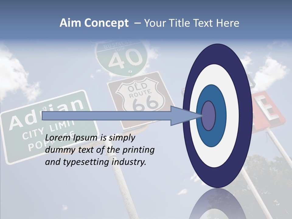 Concept Road Usa PowerPoint Template