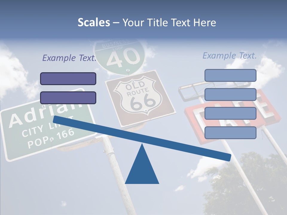 Concept Road Usa PowerPoint Template