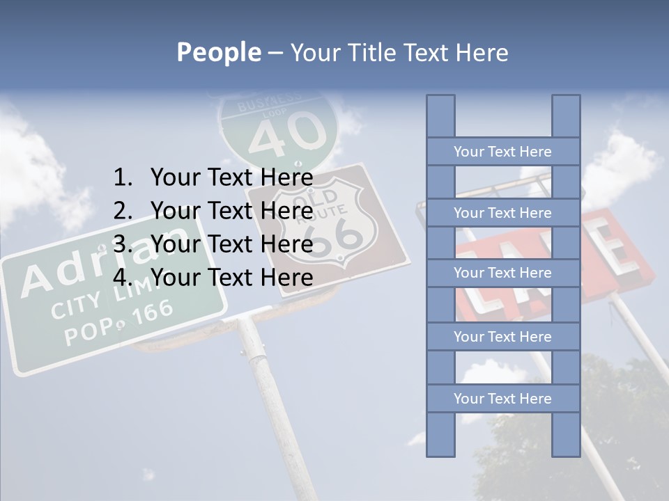 Concept Road Usa PowerPoint Template