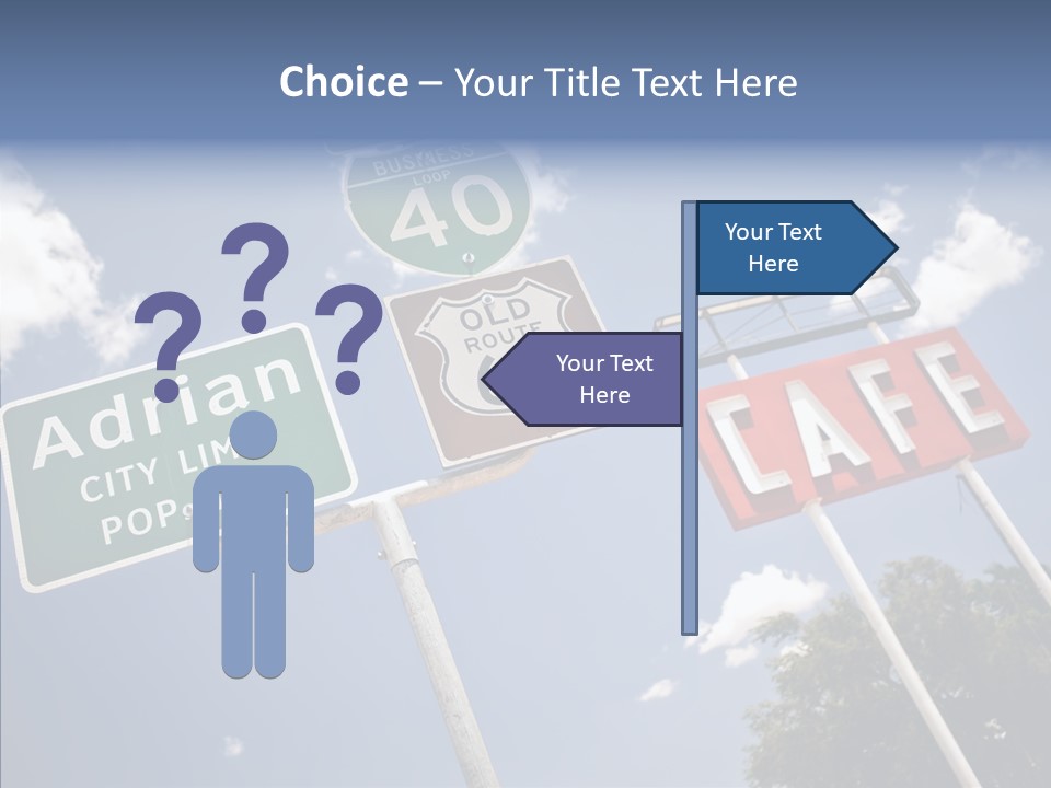 Concept Road Usa PowerPoint Template