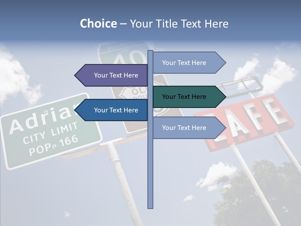 Concept Road Usa PowerPoint Template