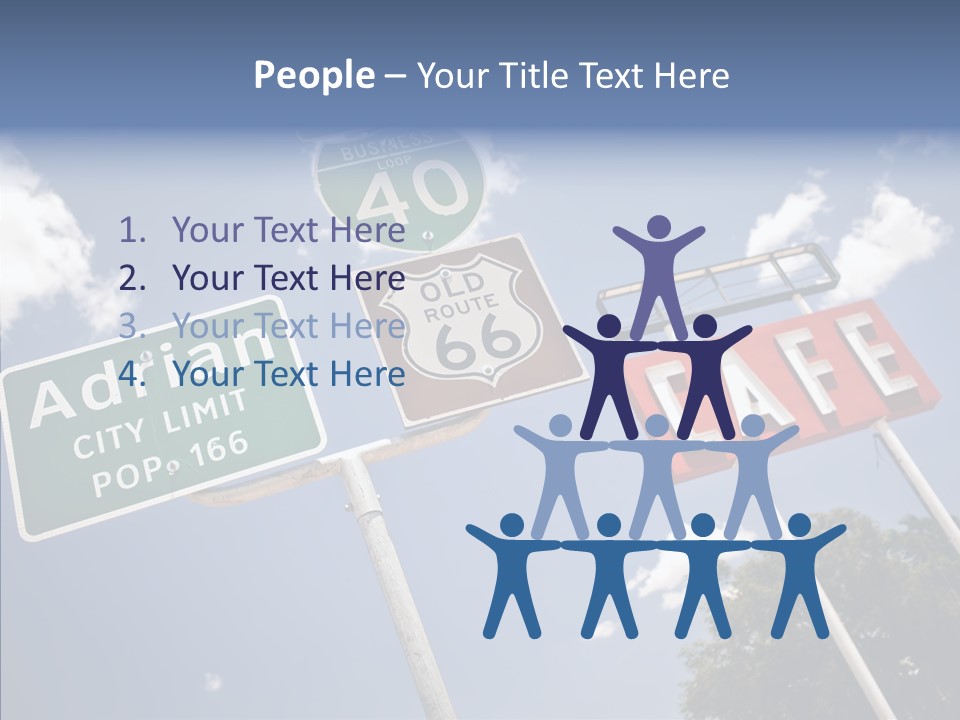 Concept Road Usa PowerPoint Template