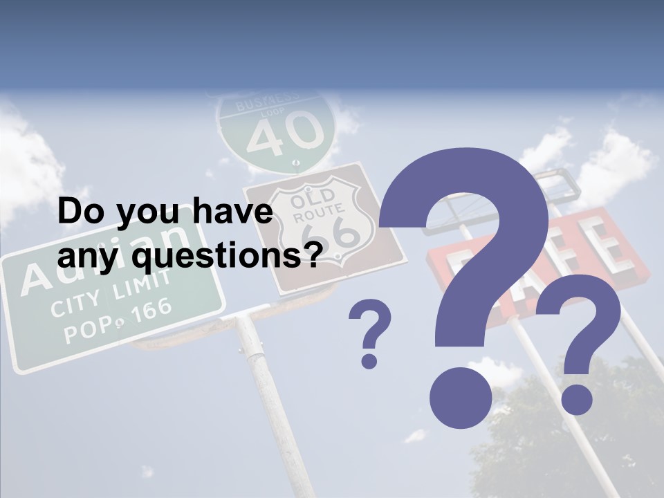 Concept Road Usa PowerPoint Template