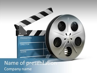 Circle Cinematography Container PowerPoint Template