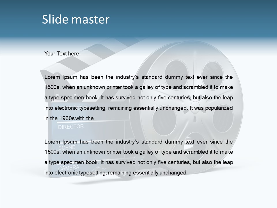 Circle Cinematography Container PowerPoint Template