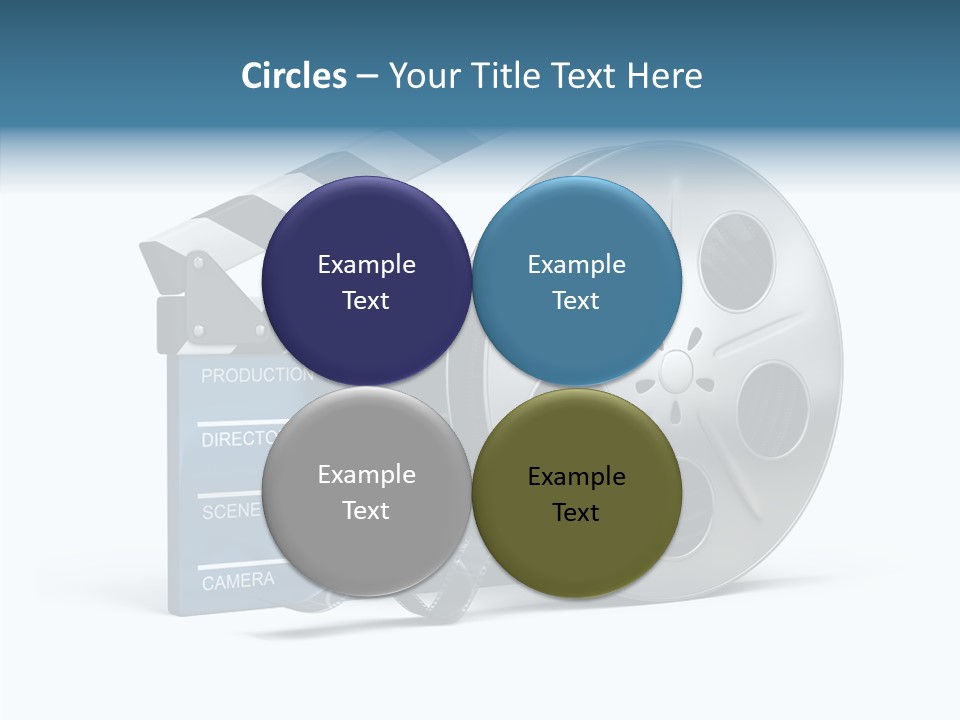 Circle Cinematography Container PowerPoint Template