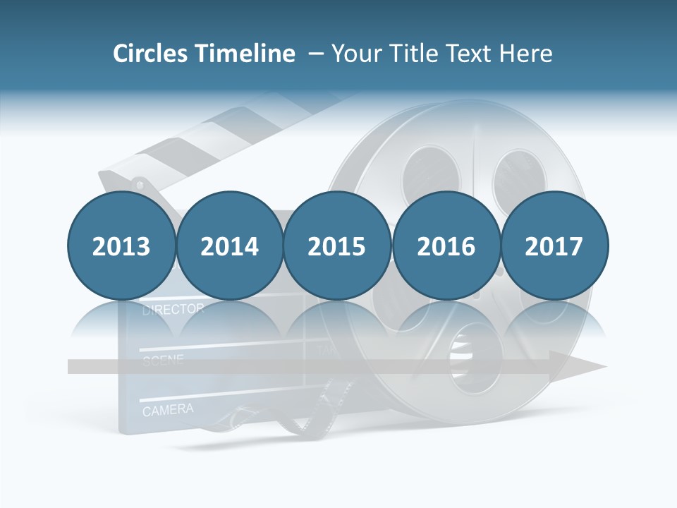 Circle Cinematography Container PowerPoint Template