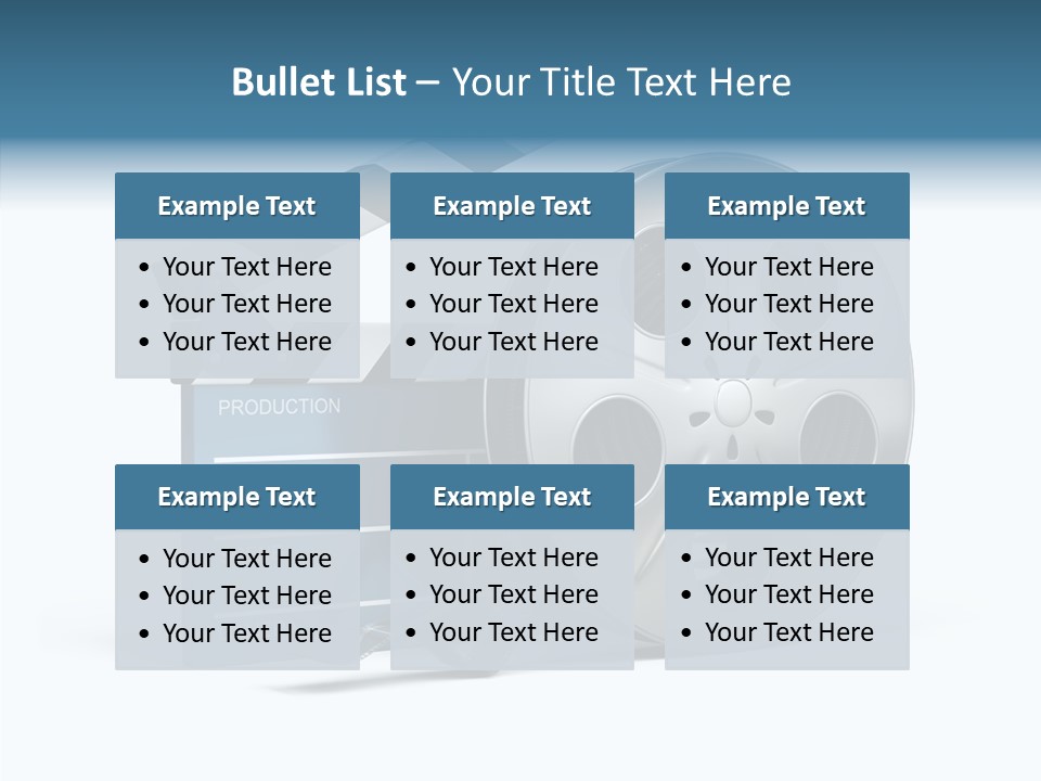Circle Cinematography Container PowerPoint Template