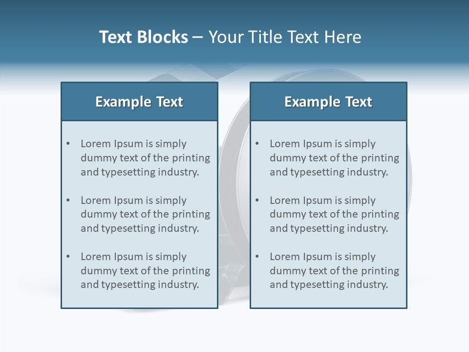 Circle Cinematography Container PowerPoint Template