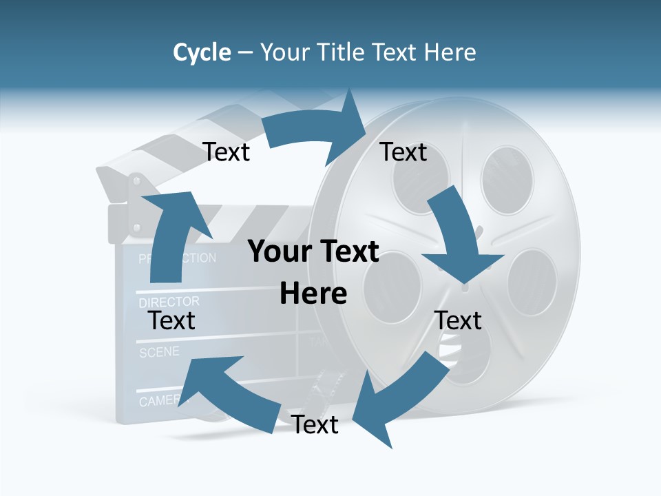 Circle Cinematography Container PowerPoint Template