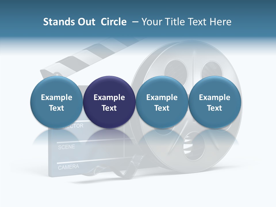 Circle Cinematography Container PowerPoint Template