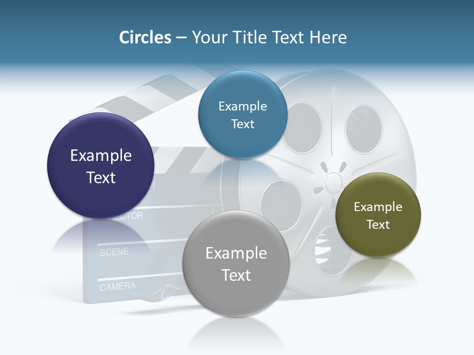 Circle Cinematography Container PowerPoint Template