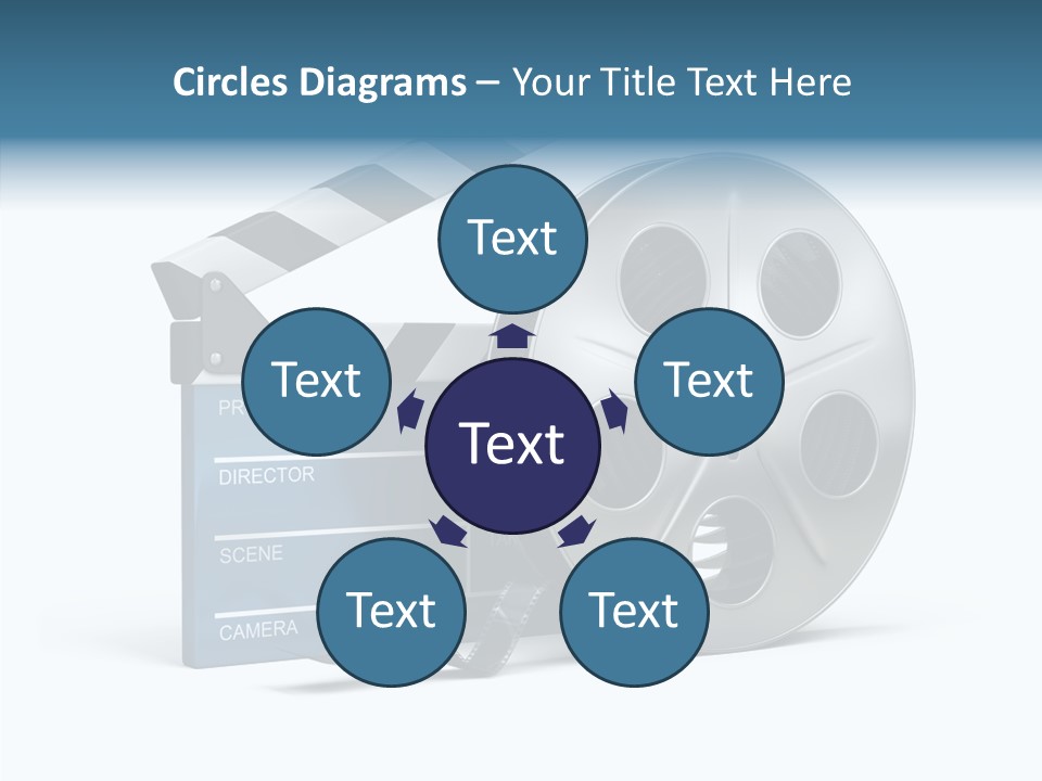 Circle Cinematography Container PowerPoint Template