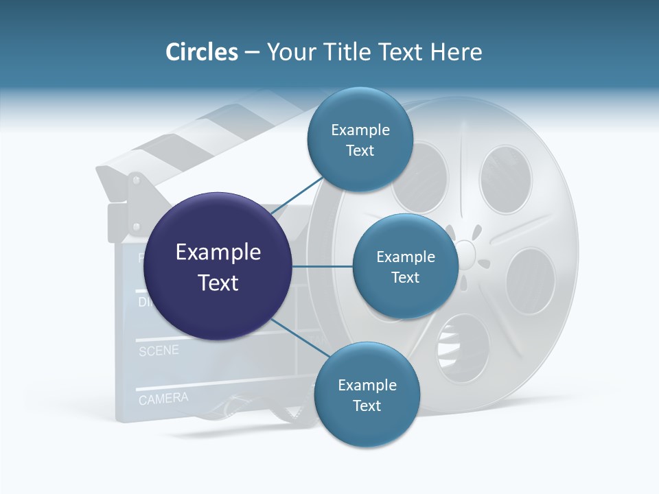 Circle Cinematography Container PowerPoint Template