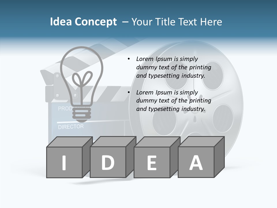 Circle Cinematography Container PowerPoint Template