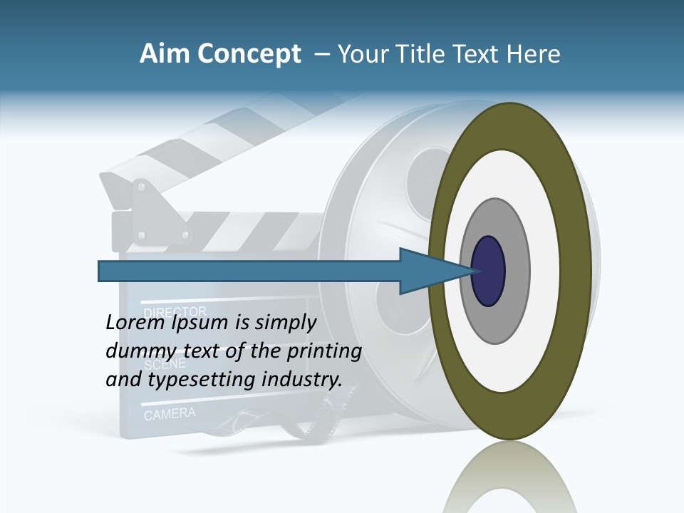 Circle Cinematography Container PowerPoint Template