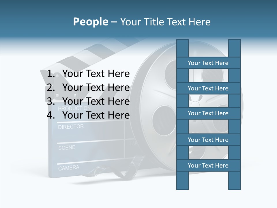 Circle Cinematography Container PowerPoint Template