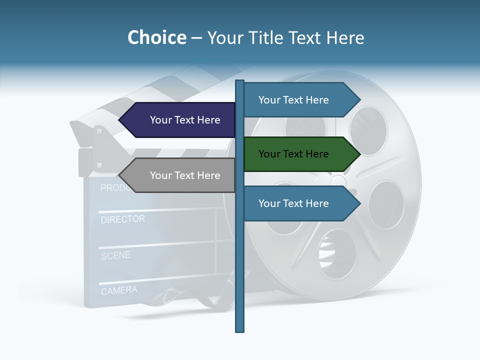 Circle Cinematography Container PowerPoint Template