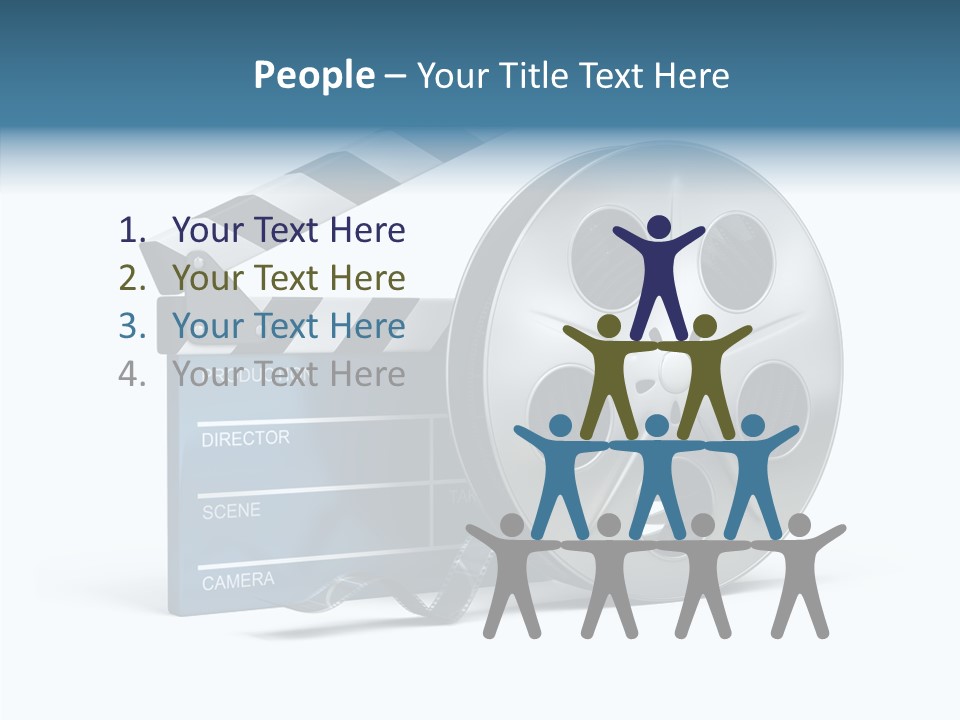 Circle Cinematography Container PowerPoint Template
