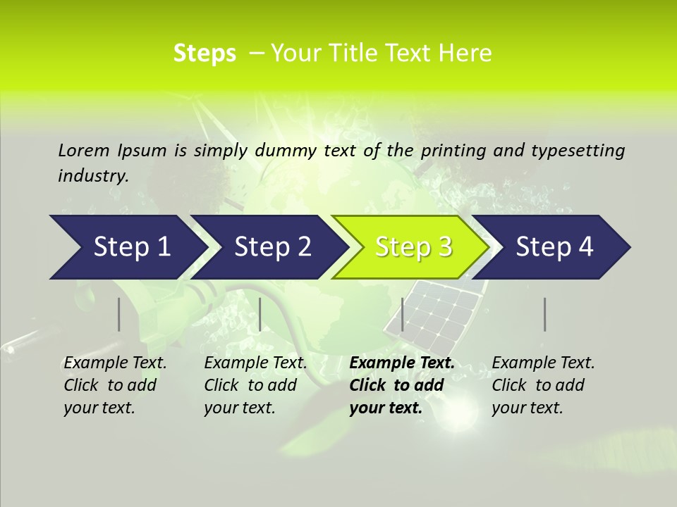 Windmill Produce Photovoltaic PowerPoint Template