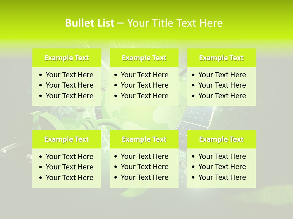 Windmill Produce Photovoltaic PowerPoint Template