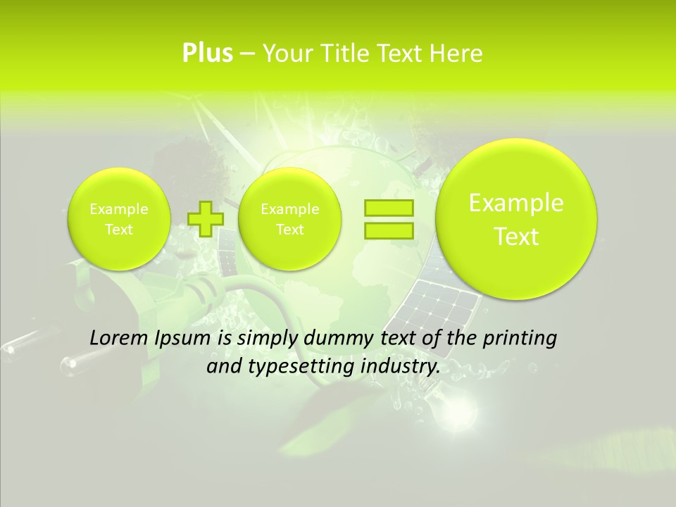 Windmill Produce Photovoltaic PowerPoint Template