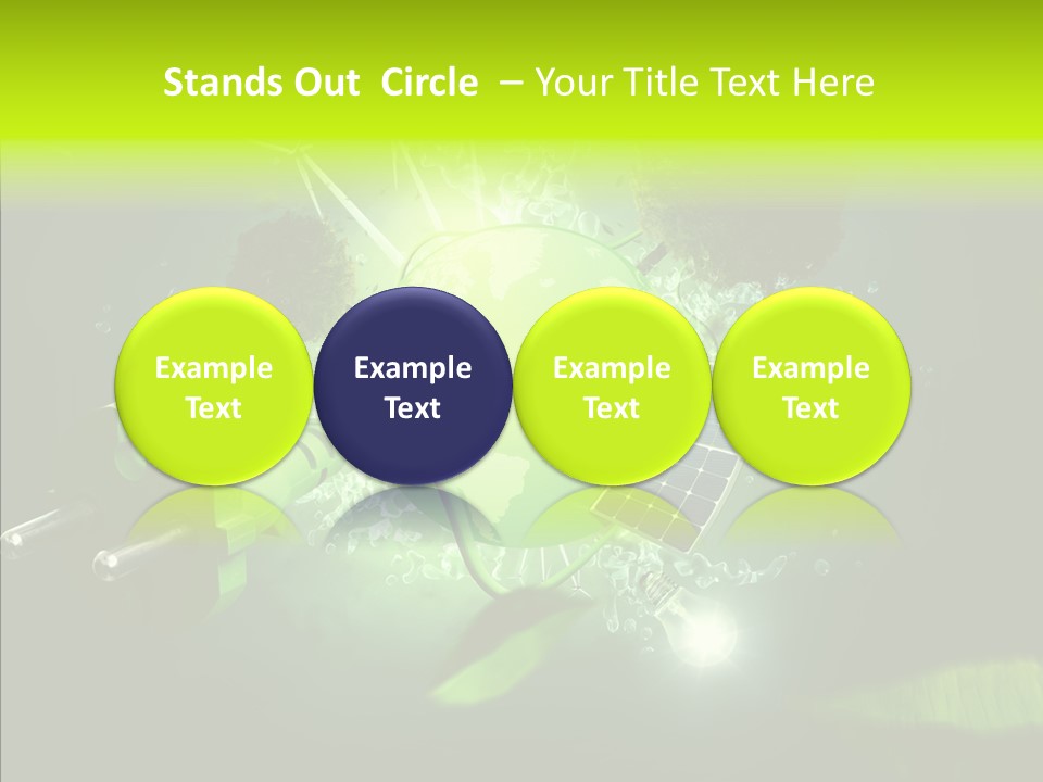 Windmill Produce Photovoltaic PowerPoint Template