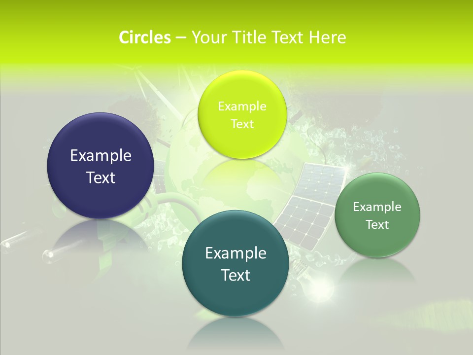 Windmill Produce Photovoltaic PowerPoint Template