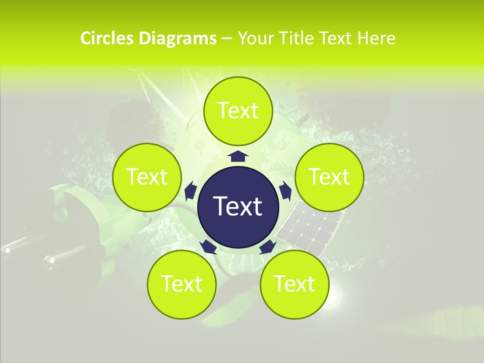 Windmill Produce Photovoltaic PowerPoint Template