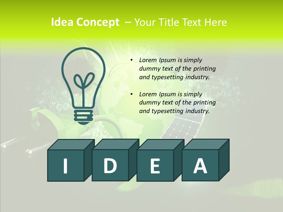Windmill Produce Photovoltaic PowerPoint Template