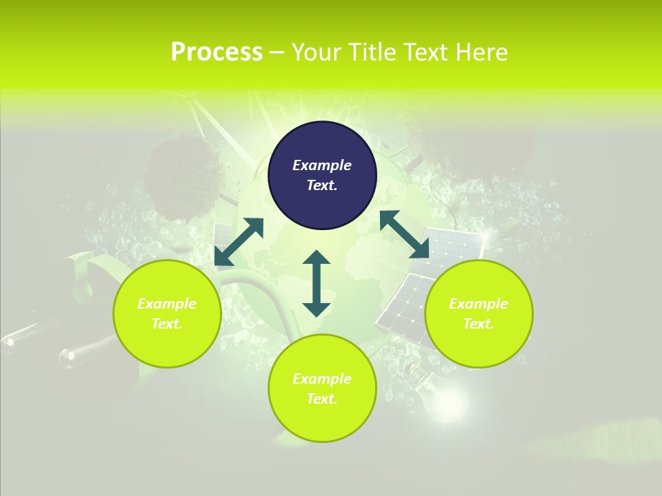 Windmill Produce Photovoltaic PowerPoint Template