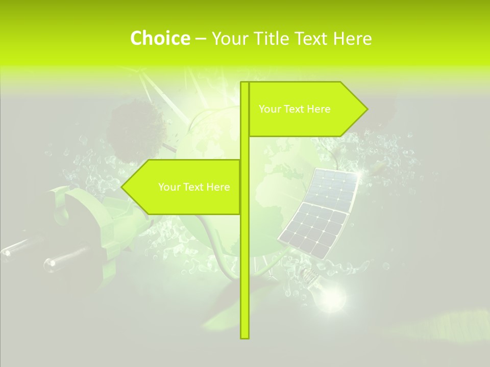 Windmill Produce Photovoltaic PowerPoint Template