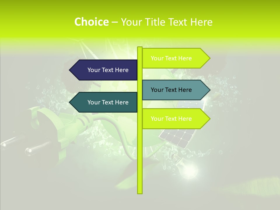 Windmill Produce Photovoltaic PowerPoint Template